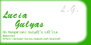 lucia gulyas business card